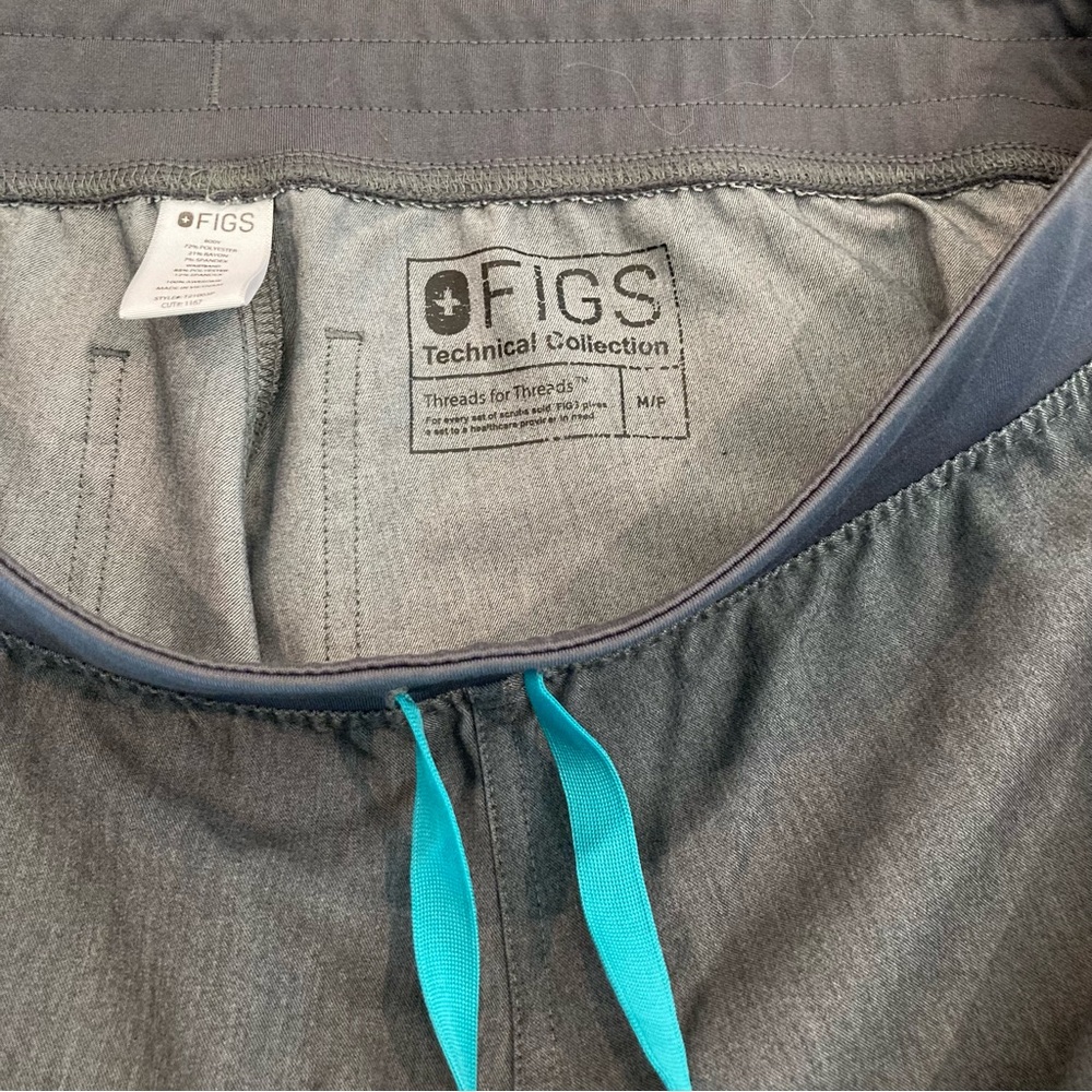 Mp Figs Graphite Gray Scrub Pants, Technical Coll… - image 5